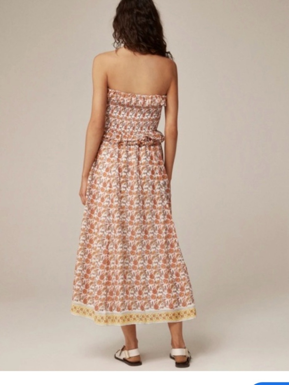 Jcrew Smocked Floral Maxi Dress in Sunset Rose color, size M, NWT - Picture 2 of 4